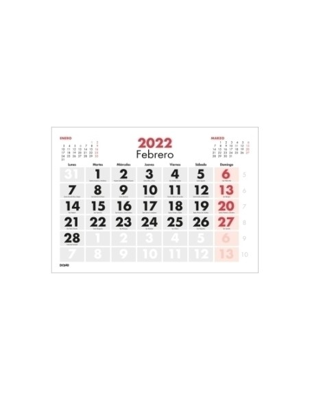 CALENDARIO DOHE MENSUAL 15x10,5 Nº.GR